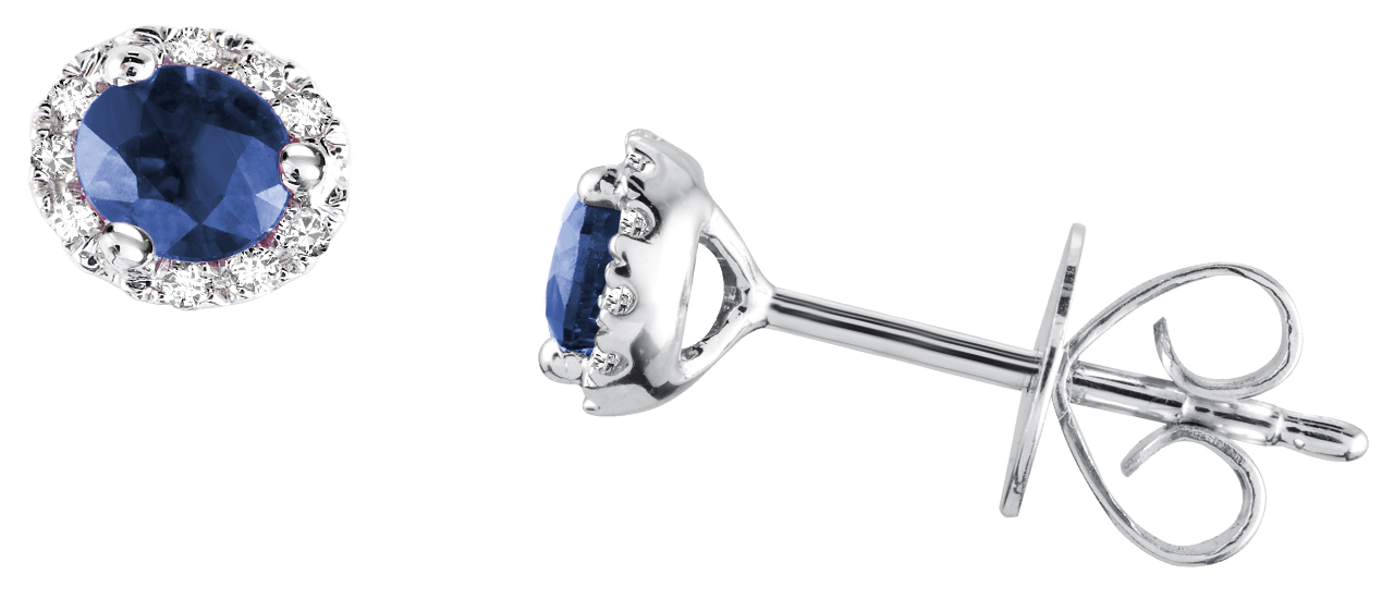 Blue sapphire + Diamonds + White gold=Perfect sapphire earrings!